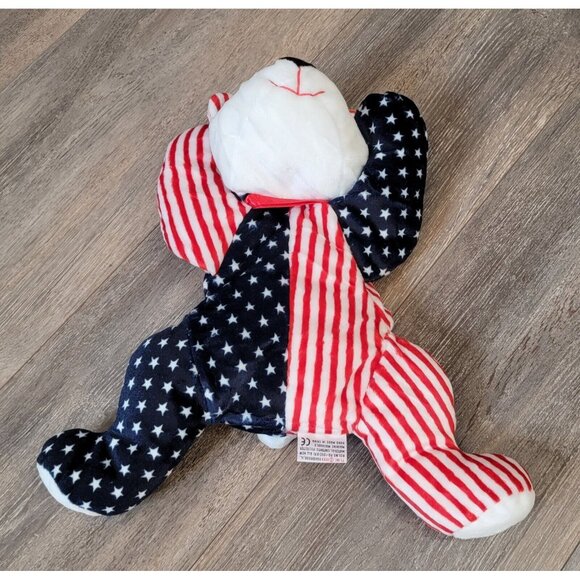 Vintage 1999 Ty Pillow Pal Sparkler Patriotic Bear Plush Stuffed Animal Toy - Picture 6 of 10
